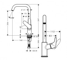 MONOMANDO LAVABO 240 FOCUS HANSGROHE